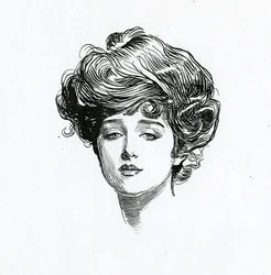Gibson-tyttö, n. 1902